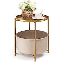 Small Round Side Table, Round Metal Side Table, Round Metal Coffee Table, Gold Side Table, Small Bedside, Small Bedside Table, Fabric Storage Baskets, Metal End Tables, Bedside Night Stands