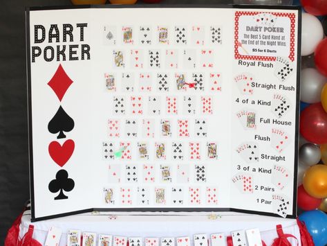 Dart Poker, Tema Vegas, Stag And Doe Games, 007 Theme, 22 Bday, Tambola Tickets, Casino Birthday Party, Vegas Theme Party, Casino Party Games