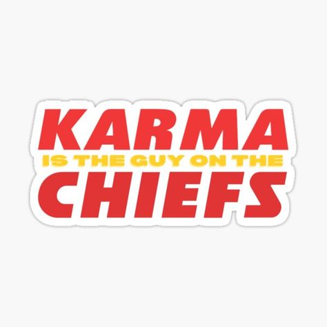 Karma is the Guy on the Chiefs -- Swiftie T-Shirts, Stickers, Tanks, & more on RedBubble All stickers ship free & get up to 50% off when you buy 5 or more stickers!  Taylor Swift & Travis Kelce <3 Eras Tour Concert, Redbubble Stickers, The Chiefs, Travis Kelce, Sticker Ideas, Eras Tour, Get Up, A Quote, Taylor Swift