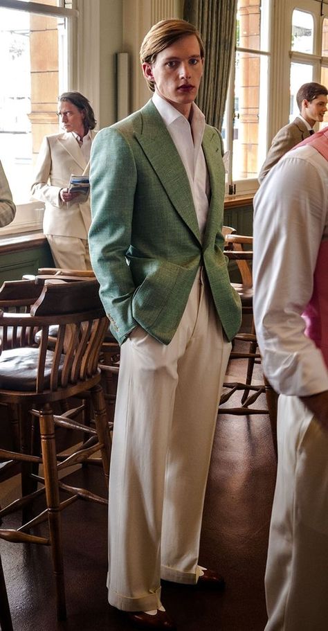 Flannel Trousers, Green Suit, Vintage Mens Fashion, Vintage Suits, Prom Outfits, Men Fashion Casual Outfits, Well Dressed Men, Mode Inspo, 가을 패션