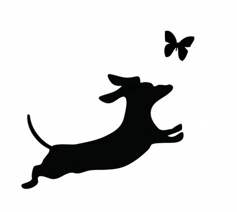 Dachshund Angel Tattoo, Dog Line Art Tattoo, Arte Dachshund, Rhino Art, Line Art Tattoo, Dachshund Silhouette, Dachshund Tattoo, Standard Dachshund, Dachshund Breed