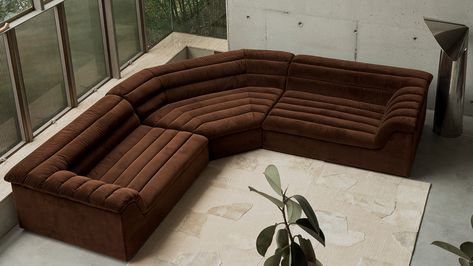 Float Sofa, Sarah Ellison, Mathieu Lehanneur, Sculptural Furniture, Cool Couches, Wood Shingles, Apartment Renovation, Modern Sofa Sectional, Italian Tiles