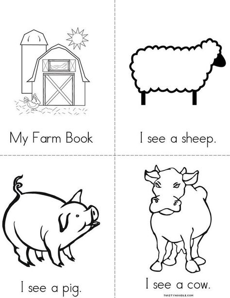 Farm...great selection of mini books! Preschool Farm Crafts, Farm Activities Preschool, Farm Animals Preschool, Farm Lessons, Farm Animals Activities, Farm Theme Preschool, Animal Lessons, Farm Animal Crafts, Farm Books