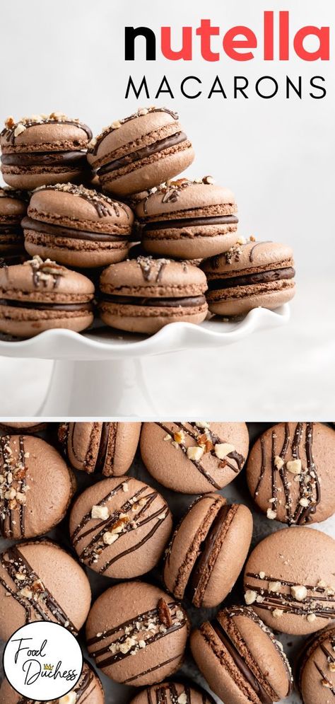 Nutella Macaron Filling, Fillings For Macarons, Macrons Cake, Chocolate Macaron Filling, Classic Macarons, Macaron Filling Ideas, Macarons Filling Recipe, Recipes With Nutella, Recipes For Sweets