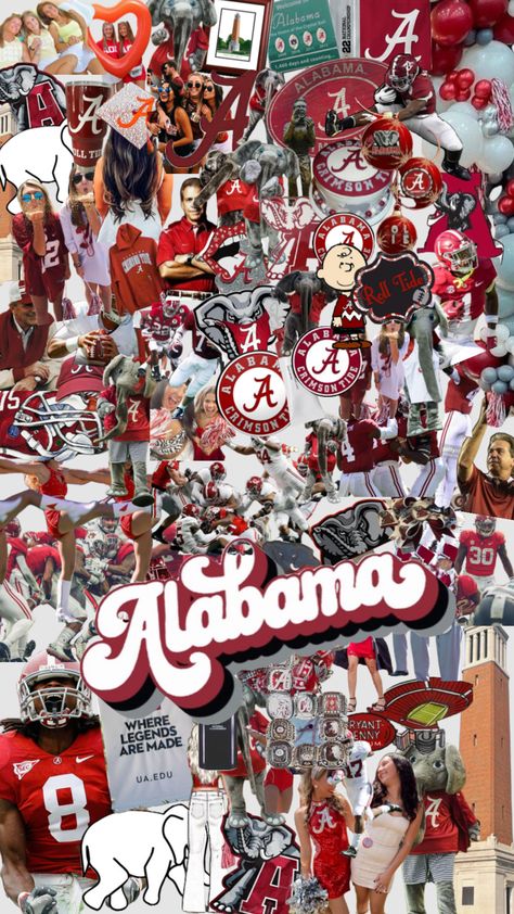 Alabama Football Wallpapers, Alabama Crimson Tide Football Wallpaper, Alabama Wallpaper, Football Wallpaper Iphone, Roll Tide Football, Alabama College, Oregon Football, Rammer Jammer, Dream Collage