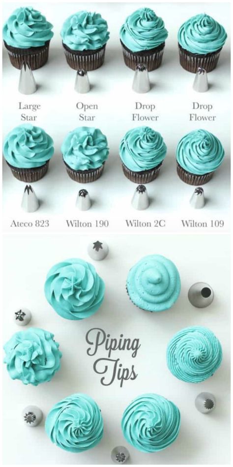 Cupcake Frosting Guide All The Best Tips And Tricks Frosting Guide, Frost Cupcakes, Cupcake Frosting Recipes, Thanksgiving Cupcakes, Resipi Kek, Cupcake Decorating Tips, Cake Decorating Icing, Torte Cupcake, Frosting Tips