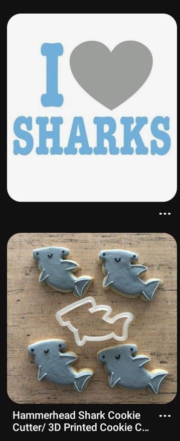 I Heart Sharks, Sharks In Love, Silly Sharks, Shark Cookies, Marine Creatures, Hammerhead Shark, Sharks, 3d Printing, In Love