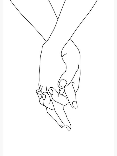 Drawing Of Two Hands Holding, Lovers Holding Hands Drawing, Holding Hands Line Drawing, Couple Hand Sketch, 2 Hands Drawing, 2 Hands Tattoo, Holding Hand Drawing, Painting Holding Hands, Line Art Hands Holding