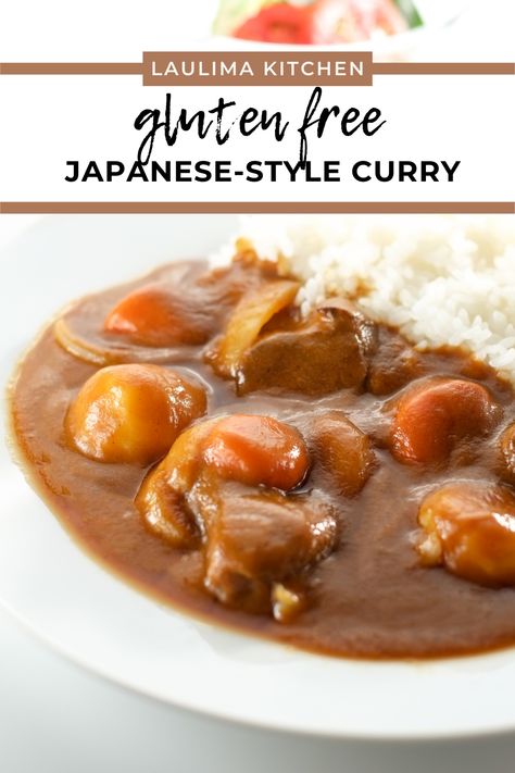 Gluten Free Japanese Curry Gluten Free Japan, Gluten Free Japanese Recipes, Gluten Free Japanese Curry, Easy Japanese Curry, Gluten Free Japanese Food, Vegan Japanese Curry, Curry Roux Recipe, Homemade Japanese Curry, Gluten Free Curry Recipes