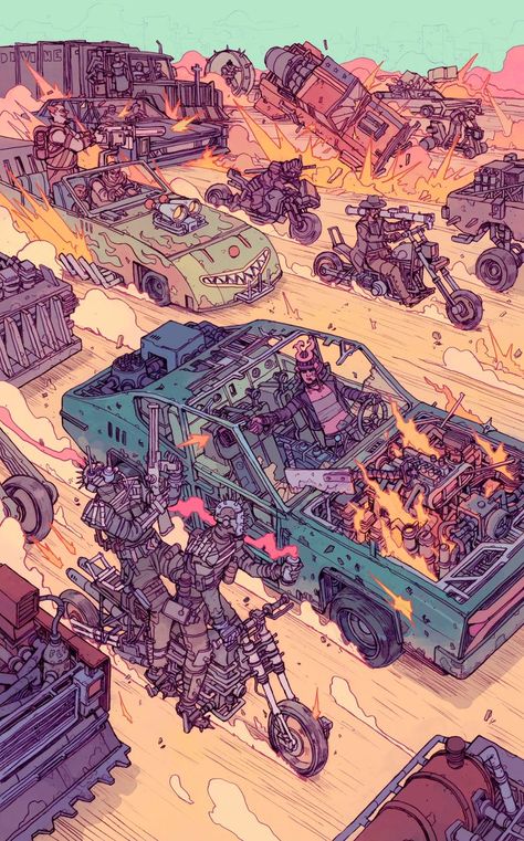 Post Apocalyptic Desert, Junk Punk, Desert Cyberpunk, Mad Max Concept Art, Desert Punk, Post Apocalyptic Art, Apocalypse Art, Arte Cyberpunk, Mad Max