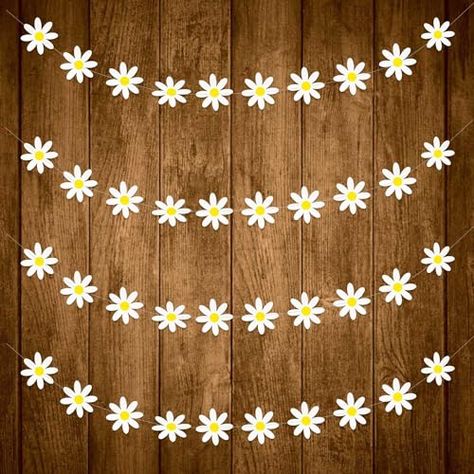 Daisy Garland, Decor For Birthday, Mantel Garland, Flower Vines, Spring Daisy, Wedding Party Supplies, Flowering Vines, Garland Decor, White Flower