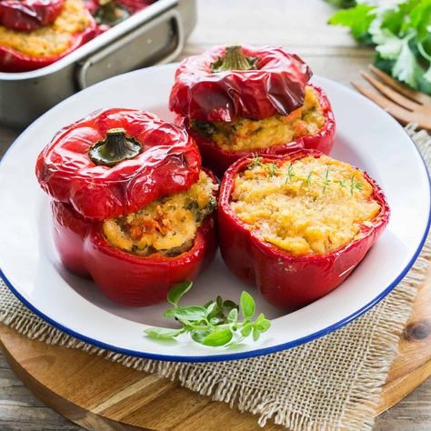 Stuffed Cherry Peppers, Italian Stuffed Peppers, Cherry Peppers, Bread Stuffing, Vegetarian Italian, Cheese Stuffed Peppers, Italian Salad, Summer Dishes, Roasted Peppers