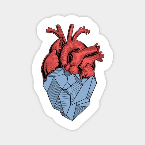 Ice Tattoo, Realistic Heart, Atlas Tattoo, Ice Heart, Frozen Heart, Heart Magnets, Heart Tattoo Designs, Tattoo Project, Heart Drawing