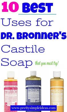 Dr Bonners, Castle Soap, Dr Bronners Soap, Castile Soap Uses, Castile Soap Recipes, Foaming Hand Soap Recipe, Hand Soap Recipe, Castille Soap, Dr Bronners