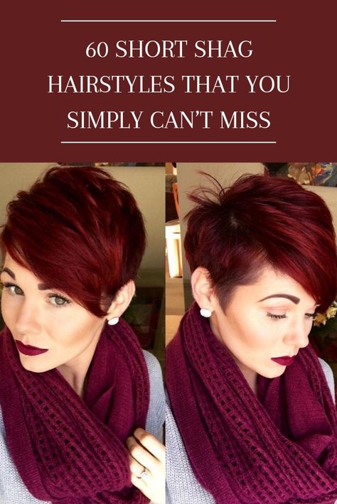 Short Hair Red Color Ideas Pixies, Cute Shirt Hairstyles For Women, Red Hair Color For Short Hair, Short Red Hairstyle Women, Short Burgundy Hair Pixie, Very Short Red Hair, Short Hairstyle Women Red Hair, Hair Color Ideas For Pixie Haircut, Maroon Short Hair