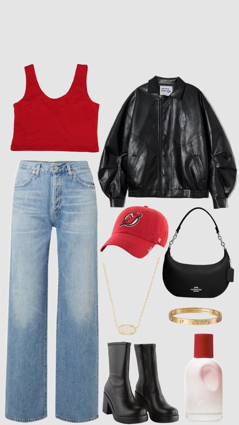 #njdevils #newjerseydevils #outfitinspo #fashion #fyp #hockey New Jersey Devils Outfit, Musical Outfits Broadway, Bruno Mars Costume, Bruno Mars Concert Outfit, Bruno Mars Show, Game Outfit Ideas, Looks Shows, Outfits Show, Hockey Game Outfit