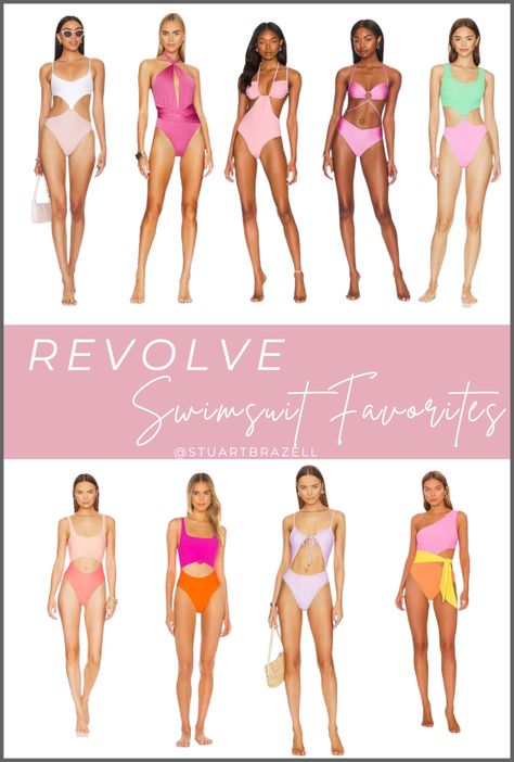 2023 swimwear finds from revolve Summer Swimwear, Summer Swim Suits, Dahlia, Summer Fashion, One Piece, Pink, Fashion Tips