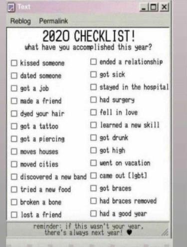 What have you accomplished this year? Year Checklist, Moving Cities, Ending A Relationship, Its All Good, Checklist Template, Losing Friends, Learn A New Skill, List Template, New Bands