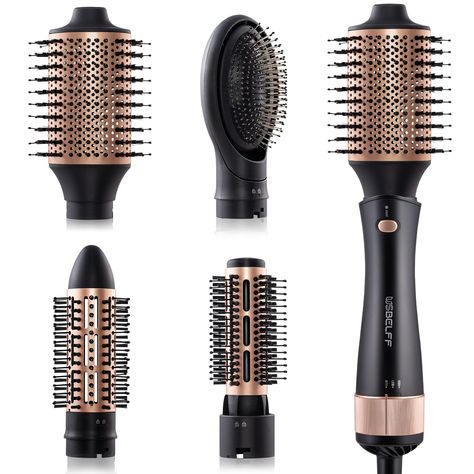 PRICES MAY VARY. 💖 Saving 50% Routine Time: Blow-Drying, Styling, Setting hair at same time for saving 50% time with this hair blowdryer brush set. More relaxed and glamorous in daily outings. 👑 Minimize Heat Damage: Drying fast in low heat with temp adjustable 1000 times per second. Negative ions for smoothing, nourishing hairs. Ceramic barrel for even and stable heat. 💖 2.8 inch Oval Hair Dryer Brush: The oval design lifts the roots for better volume, while the increased surface area allows Hair Blow Dryer Brush, Blow Dryer Brush, Oval Hair, Hot Air Brush, Hair Blow Dryer, Dryer Brush, Best Hair Dryer, Blow Dry Brush, Hair Dryer Brush