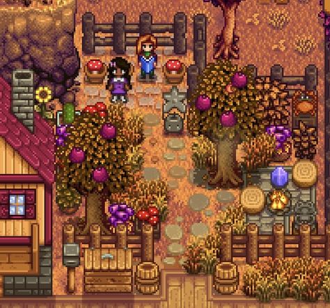 Star Dew Valley Farm Layouts Forest, Stardew Coop Design, Star Dew Valley Farm Layouts Four Corners, Stardew Valley Farm Layout Four Corners No Mods, Stardew Orchard, Stardew Farm Layout Standard, Stardew Valley Coop Layout, Stardew Valley Quarry Design, Stardew Home Design