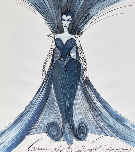 Gerald Scarfe  THE MAGIC FLUTE - "QUEEN OF THE NIGHT" Gerald Scarfe, Magic Flute, The Magic Flute, Queen Of The Night, Art Old, Art Exhibition, Exhibitions, The Magic, Opera