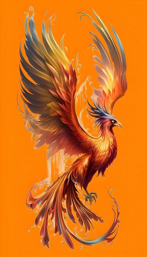 Ideas tattoo for woman Real Phoenix Bird, Phoenix Painting, Phoenix Bird Art, Phoenix Drawing, Greek Monsters, Phoenix Tattoo Feminine, Phoenix Artwork, Golden Phoenix, Phoenix Images