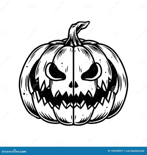 Illustration about Vintage concept of Halloween pumpkin in monochrome style isolated vector illustration. Illustration of spooky, style, halloween - 196238991 Vintage Concept, Pumpkin Tattoo, White Bg, Pumpkin Drawing, Monochrome Style, Pumpkin Illustration, Halloween Vinyl, Pumpkin Vector, Spooky Style