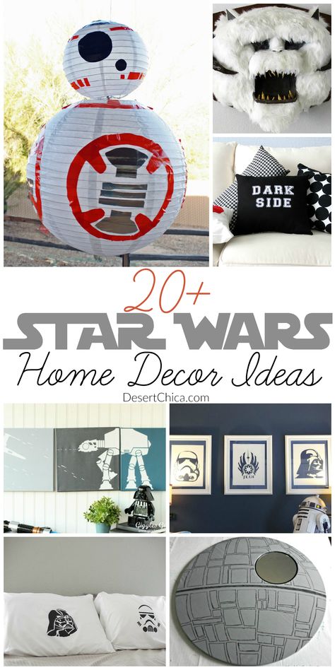 Birthdays and holidays are perfect excuses to drum up a little extra Star Wars fun at home but I like to enjoy Star Wars year round. It’s easy, just add a little Star Wars decor at home and you’ll be geeking out every day. You can go full-on geek and create an entire Star Wars read more » Star Wars Zimmer, Star Wars Home Decor, Star Wars Home, Decoracion Star Wars, Film Decor, Star Wars Bedroom, Diy Home Decor For Apartments, Themed Home Decor, Storm Troopers