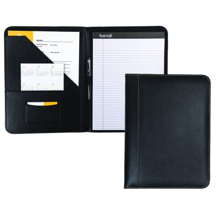 Portfolio Binder, Leather Padfolio, Portfolio Case, Business Portfolio, Padfolio, Leather Portfolio, Writing Pad, Personal Business Cards, Black Exterior