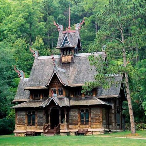 An entry from Chimney Smoke                                                                                                                                                                                 More Werewolf Base, Norse Village, Viking Architecture, Casa Viking, Stave Church, Nordic Architecture, Viking House, Viking Life, Viking Culture