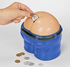 Funny Piggy, Penny Bank, College Memes, Bank Design, Coin Slot, Dirty Mind, Bathroom Humor, Weird And Wonderful, Internet Funny