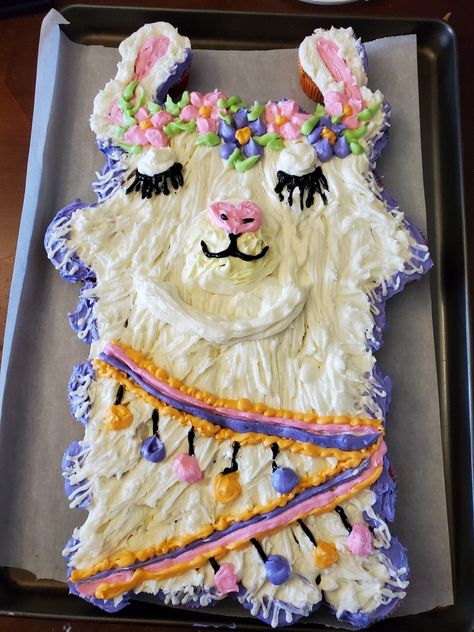 Llama Cupcake Cake, Llama Birthday Cake, Bowling Birthday Party, Bowling Birthday, Llama Birthday, Cupcake Cake, Birthday Cake Kids, Let Them Eat Cake, Bowling