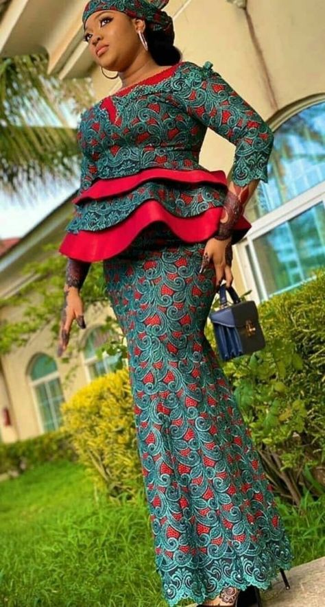 Ankara Skirt and Blouse Styles for Ladies this Christmas Celebration Ankara Skirt And Blouse, African Fabric Dress, Long African Dresses, Best African Dresses, African Fashion Skirts, Ankara Skirt, African Wear Dresses, African Print Dress Designs, African Maxi Dresses