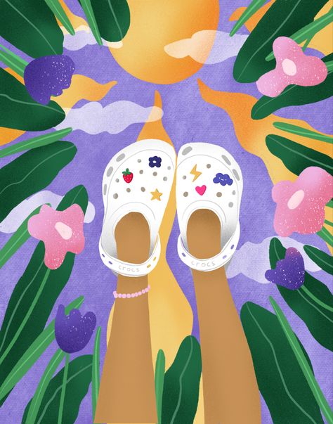 Crocs Illustrations, White Crocs, Painting Inspo, Lesson Plan, Lesson Plans, Illustrations, Drawings, White, Quick Saves