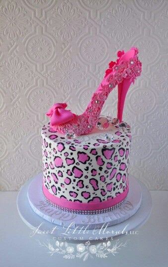 Birthday Cake For Women, Cake For Women, High Heel Cakes, Diva Cakes, Animal Print Cake, Shoe Cakes, New Birthday Cake, Shoe Cake, Make Up Cake