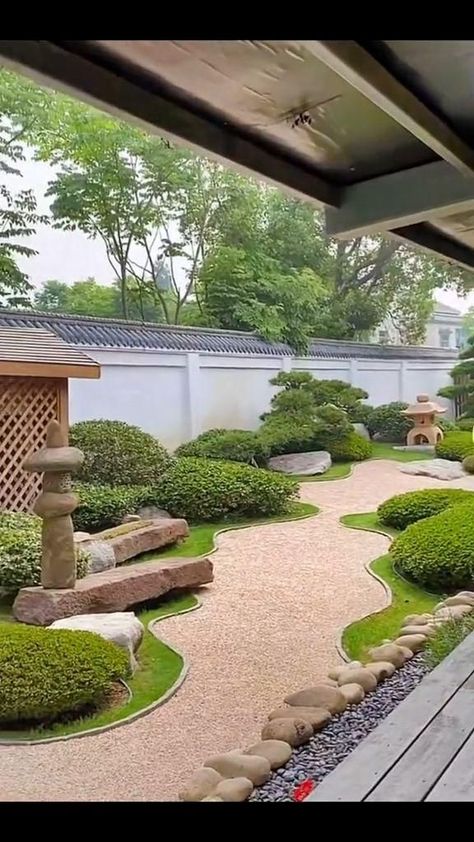 The Most Beautiful Front Yard Garden Decor Ideas Zen Backyard, Japanese Garden Backyard, Dream Garden Backyards, Small Japanese Garden, Japanese Garden Landscape, Zen Garden Design, Japanese Zen Garden, Japan Garden, Garden Inspo