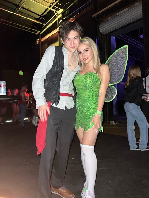 Men’s Captain Hook Costume, Tinker Bell And Captain Hook Costume Couple, Tinker Bell And Hook Costume, Captain Hook And Peter Pan Costume, Diy Captain Hook Costume Men, Caption Hook Costume, Tinker Bell Peter Pan Costumes, Halloween Costumes For Blonde And Brunette Couple, Tinkerbell And Hook Costume