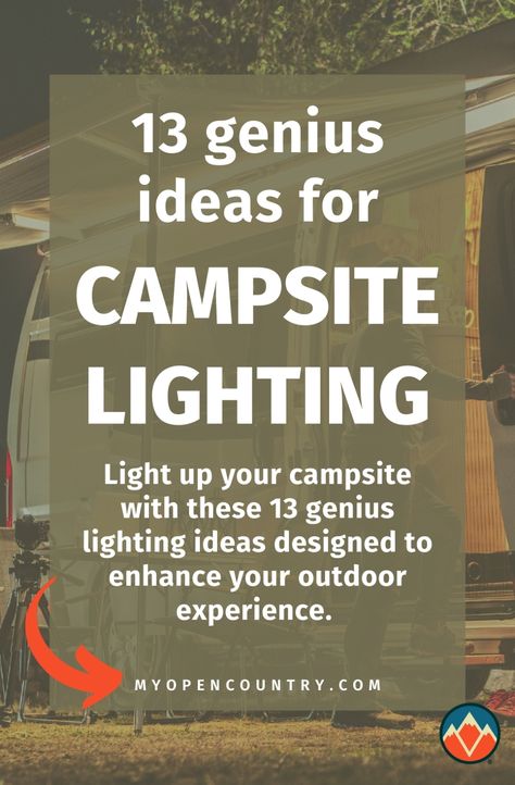 Light up your campsite with these 13 genius lighting ideas designed to enhance your outdoor experience. From innovative LED setups to creative use of lanterns and string lights, these ideas will make your campsite cozy and functional. Perfect for any camping setup, whether in a tent, RV, or under the stars. | Learn more about Get Outdoors Cool Tent Campsite Setups, Camp Site Decor Ideas, Seasonal Camping Sites Ideas, Campsite Setup Ideas Tent, Outdoor Camper Setup, Camping Lights Ideas, Campsite Lighting Ideas, Seasonal Campsite Ideas, Permanent Campsite Ideas