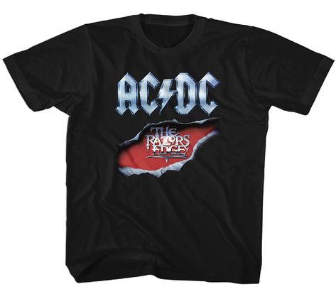 Ac/dc kids shirt the razor's edge black t-shirt Ac Dc Shirt, The Razors Edge, Acdc Shirt, Edge Logo, Rock T Shirts, Ac Dc, Pink Floyd, Back To Black, Perfect Shirt