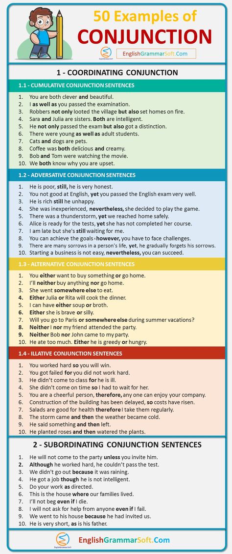 Conjunction Sentences (50 Examples of Conjunctions) We have narrated conjunction sentences. You will find here examples of all types of conjunctions. Conjunction Examples, Types Of Conjunctions, Conjunction Example Sentences, Reading Body Language, English Word Book, Linking Words, Sentence Examples, English Learning Spoken, Types Of Sentences