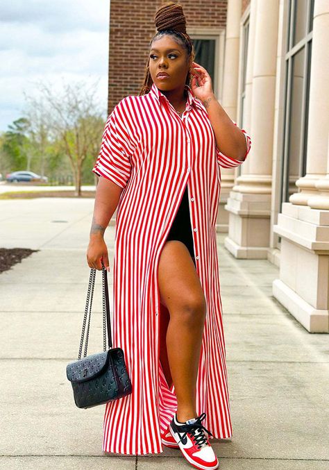 Loose Shirt Dress, Red Button Down Shirt, Red Striped Shirt, Collar Shirt Dress, Cheap Maxi Dresses, Striped Shirt Women, Print Shirt Dress, Blue Striped Shirt, Button Down Shirt Dress