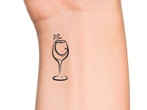 Tiny Wine Glass Tattoo, Wine Glass Tattoo, Wine Tattoo, Airplane Tattoo, Glass Tattoo, Plane Tattoo, Heart Temporary Tattoos, Tiny Wrist Tattoos, Airplane Tattoos