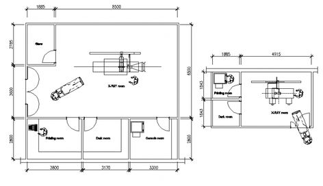 Medical hospital x-ray room layout plan details dwg file Hospital X Ray Room Design, X Ray Room Hospital, X Ray Room Design, Hospital Ward Room, Hospital Layout, Lobby Plan, X Ray Room, Hospital Plan, Reception Area Furniture