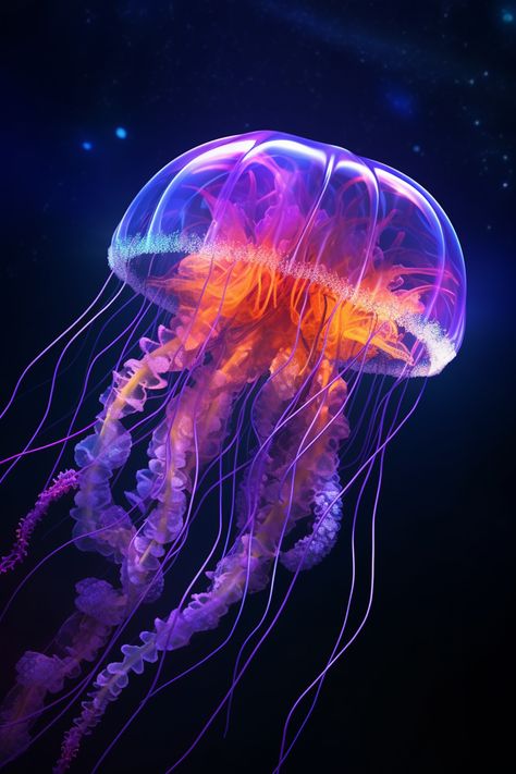 Pictures Of Jellyfish, Deep Sea Jellyfish Photography, Colorful Jellyfish Wallpaper, Bioluminescence Sea Animals, Different Jellyfish, Real Jellyfish Photography, Jellyfish Reference Photo, Jelly Fish Photography, Jellyfish Moodboard