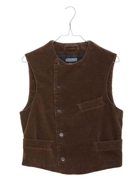 Vintage Corduroy Ladies Vest Sewing Fall Clothes, Vest Styling, Vest Style Women, Corduroy Vest, Ladies Vest, Brown Vest, Vintage Corduroy, Linen Style, Mode Vintage