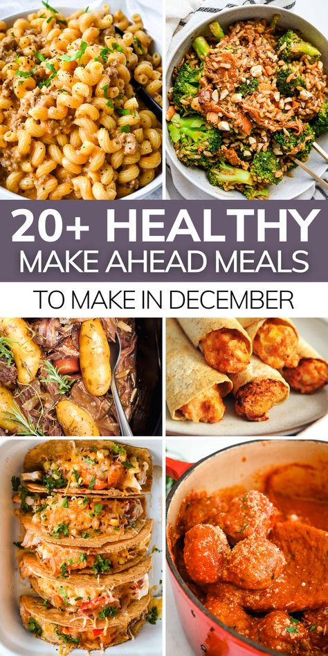 Healthy make ahead meals make busy weeknight dinner a breeze! Here are 20+ healthy make ahead meals that your family will love - many of them are freezer meals you can make ahead of time! Instapot Make Ahead Meals, Healthy Meals For Busy Families, Make Ahead Family Dinners Healthy, Male Ahead Meals Dinners, Make Ahead Clean Eating Meals, Easy Prepare Ahead Meals, Fix Ahead Meals Dinners, Make Ahead Refrigerator Meals, Best Make Ahead Dinners