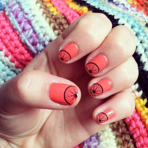 D.I.Y. Bicycle Nail Art Kit by bicyclecowgirl on Etsy Bike Nails, Toenail Art, Party Nails, Nail Art Kit, Toe Nail Art, Nail Art Inspiration, Beauty Ideas, Art Kit, Nail Art Diy