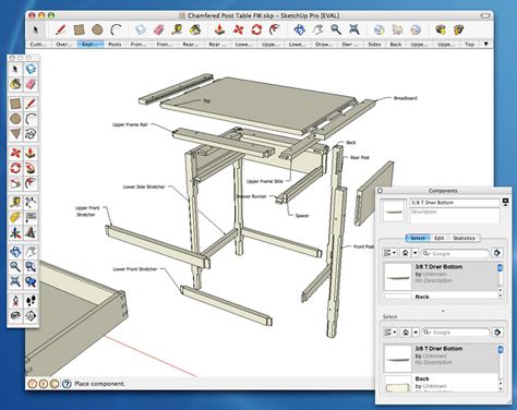 How to Use SketchUp to Get the Most from a Digital Woodworking Plan - FineWoodworking How To Use Sketchup, Sketchup Woodworking Plans, Sketchup Woodworking, Cnc Woodworking, Makeup Idea, Woodworking Plan, Fine Woodworking, Woodworking Techniques, Woodworking Tips