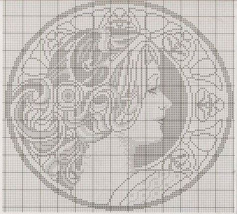 Art Nouveau Cross Stitch, Motifs Blackwork, Monochrome Portrait, Art Nouveau Lady, Lady Portrait, Cross Stitch Quotes, Melty Bead Patterns, Blackwork Patterns, Cross Stitch Pillow