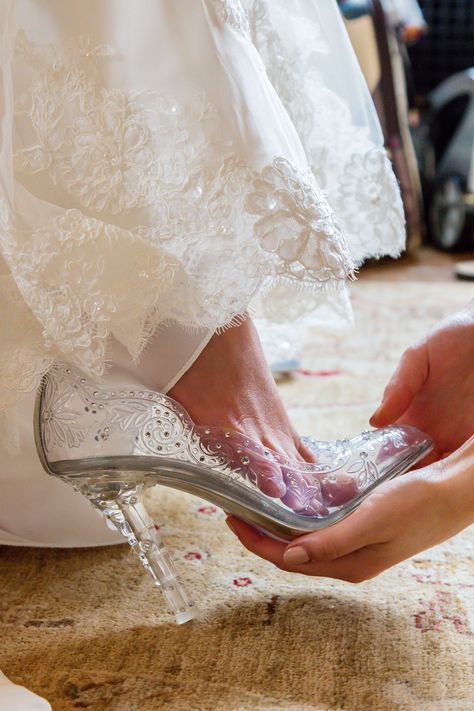 My wedding shoes, Dolce and Gabbana.  #weddingshoes Wedding Shoes Clear, Glass Wedding Shoes, Glass Slipper Cinderella Wedding Shoes, Glass Slippers Wedding Shoes, Fairytale Wedding Shoes, Glass Slipper Wedding Shoes, Princess Wedding Shoes, Christian Louboutin Store, Cinderella Wedding Shoes